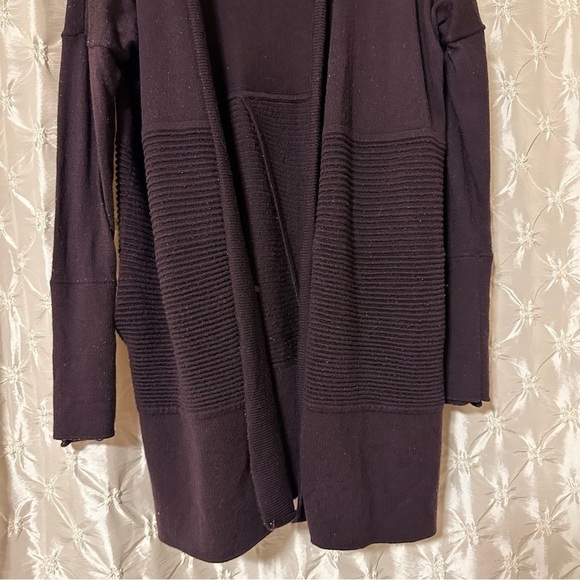 Lululemon Sit In Lotus Wrap Knit Cardigan Sweater Black Cherry Purple - Picture 4 of 15